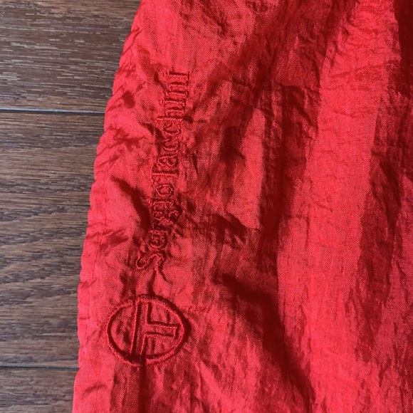 Vintage Sergio Tacchini Red Track Pants Joggers Windbreaker Bottom Zip Size 8 - Picture 3 of 12